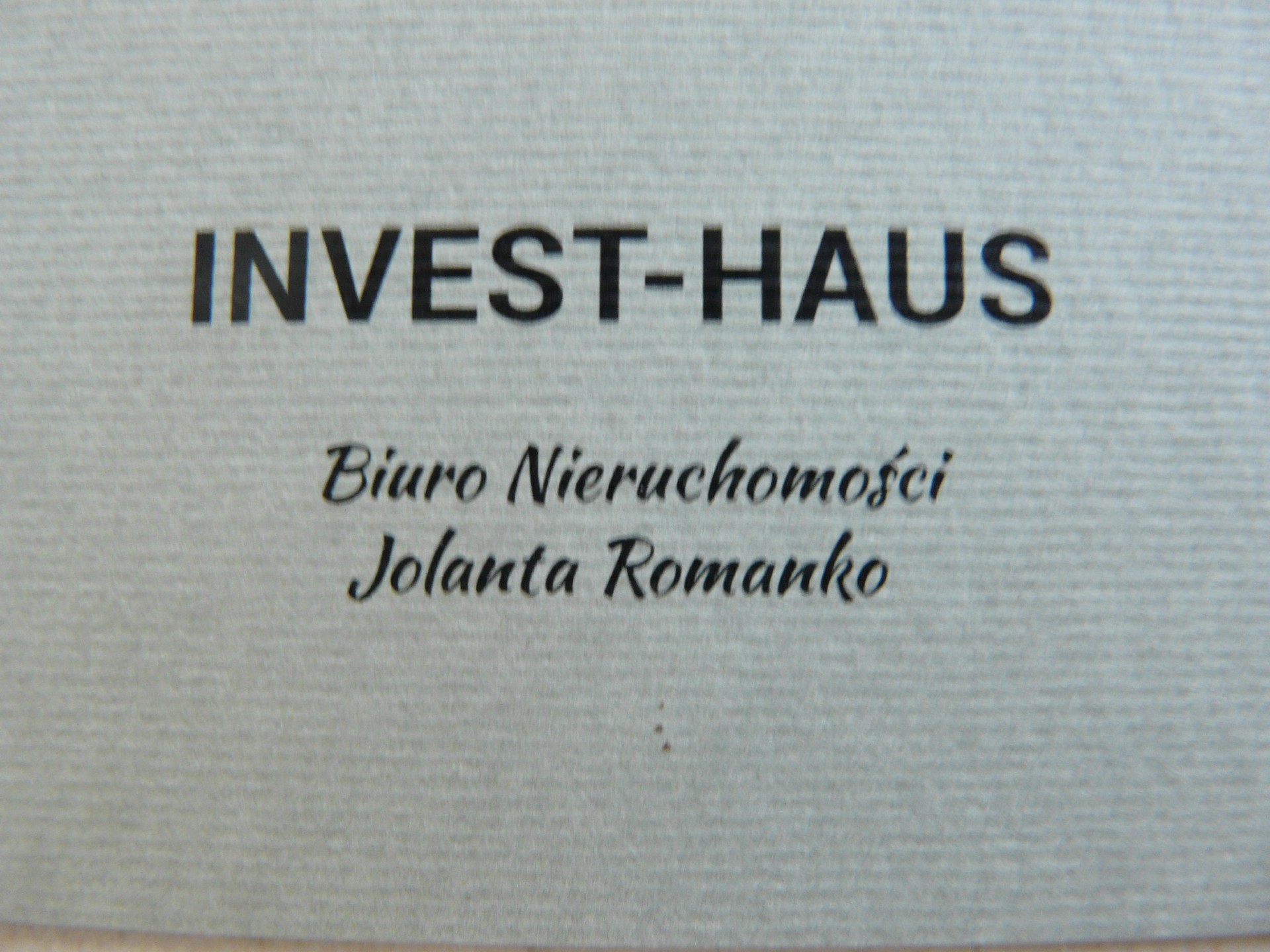 Logo INVEST-HAUS Buro Nieruchomości Jolanta Romanko